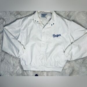 Vintage 1980’s MLB LA Dodger Swingster White  Baseball Jacket Size: XLarge